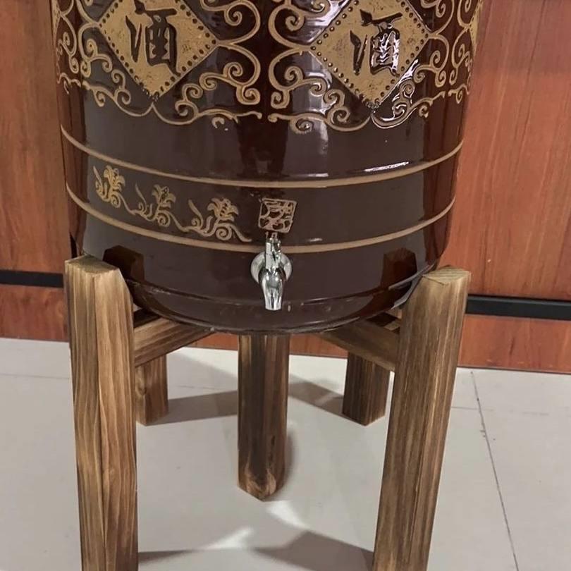纯实木酒缸酒坛底座水缸鱼缸木架醋缸醋坛架子烤火炉支架支持定做