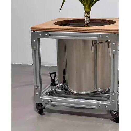创意铝型材花架可移动绿植植物置物架咖啡店装饰花托推车花架家用