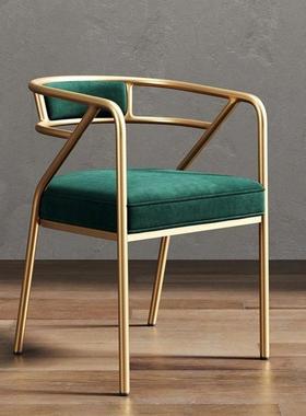 椅轻奢家用椅子靠背舒服餐椅47981梳妆铁艺单椅书房人椅美椅甲椅