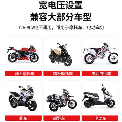 灯新款摩托车射灯单眼灯摩托车灯黄白辅路前照灯聚光射240跨境