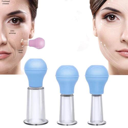 Rubber Massage Body Cups Vacuum Cupping Glasses Face Skin Li