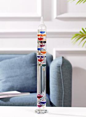 伽利略彩球温度计ins创意物理学原理生日礼物送老师室内桌面摆件