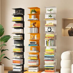 窄小型多层置物架北欧隐形书架落地书柜靠墙客厅书房转角收纳创w&