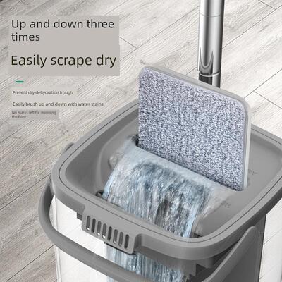 fo 2in1 self-wash and squeeze dry flat mop with bucket拖把