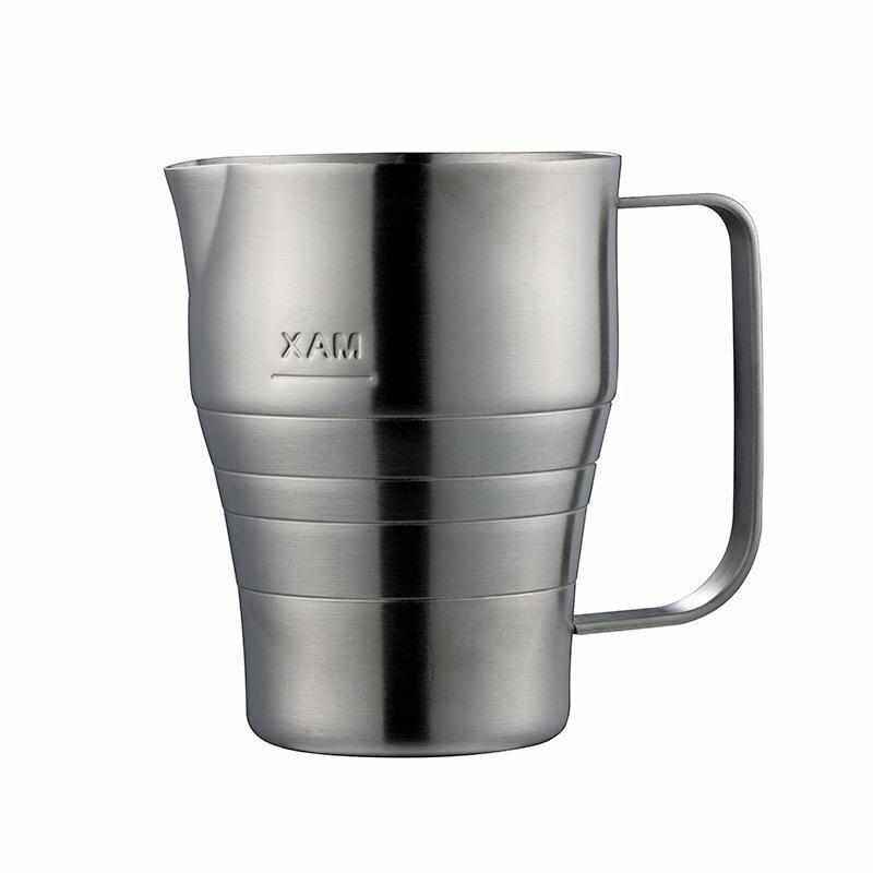 家用900ml银色打奶泡杯 不锈钢加厚尖嘴拉花杯花式奶杯咖啡器具