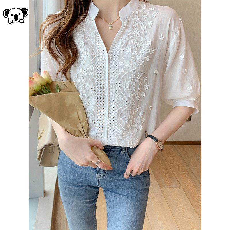 T 27526 Women Summer Blouse Elegant Casual 女式衬衫