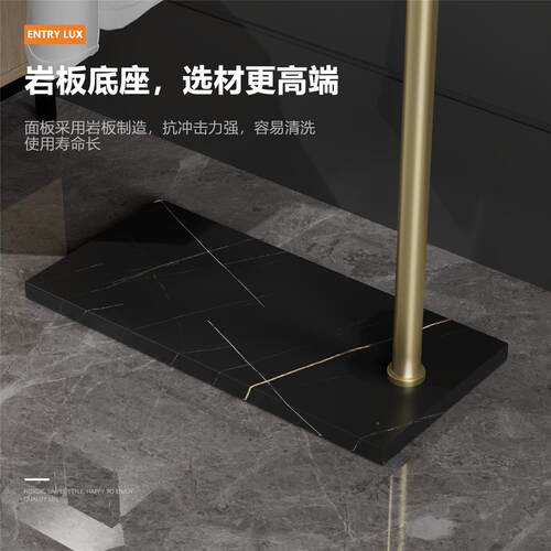 简约家用落地衣架卧室床边挂衣架立柱大理石衣帽架入户门衣服架子