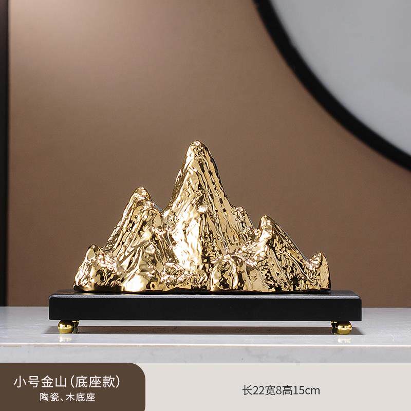 正品靠背金山银山陶瓷假山装饰客公厅电室视柜酒柜办装中国欢迎松