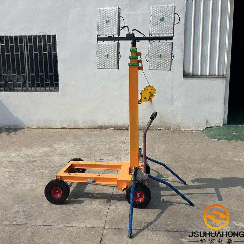 5m移动泛光灯车夜间户外工地施工照明设备手摇升降light tower
