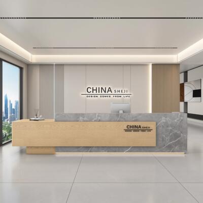公司前台接待台简约柜台桌子酒店收银台工作台办公室艺术培训吧台