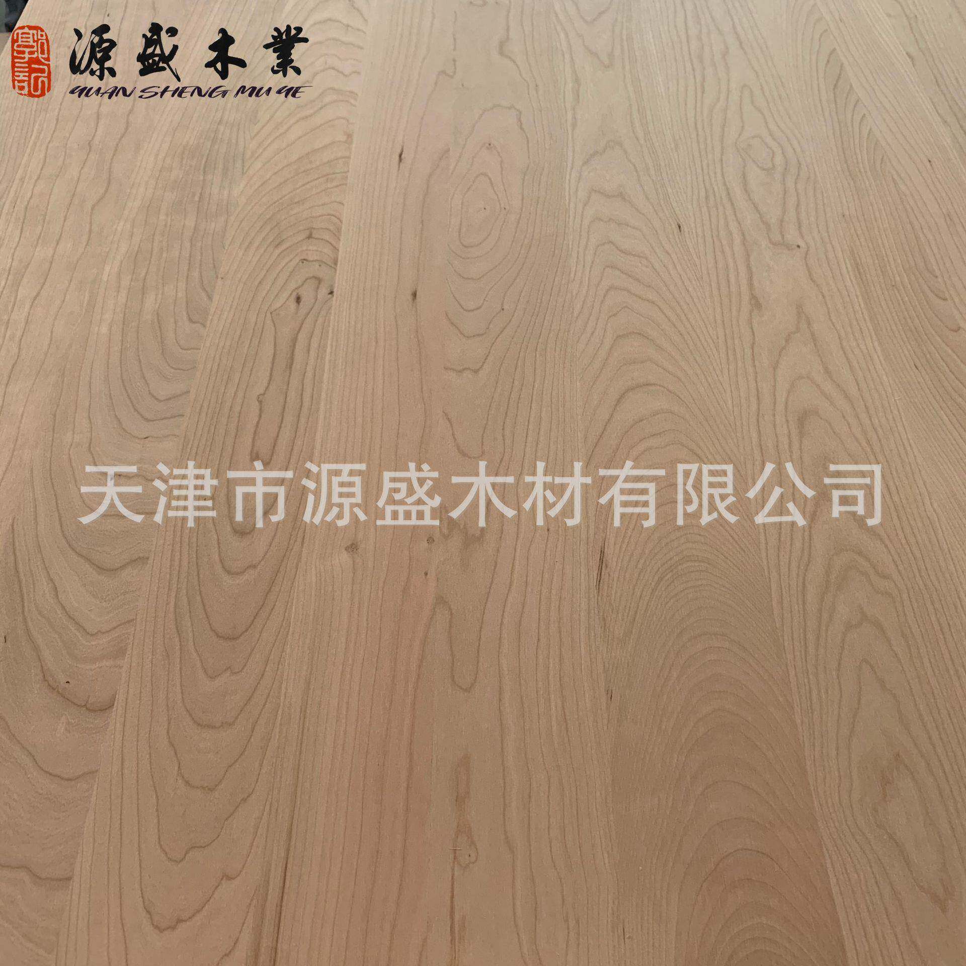 供应红樱桃木直拼板北美北部烘干FAS指接板樱桃木直拼板