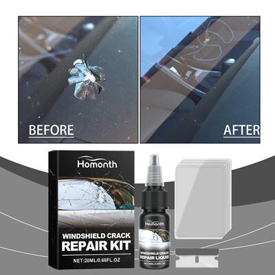 HOMONTH Glass Crack Repair Kit - Clear Vision Car Windshield