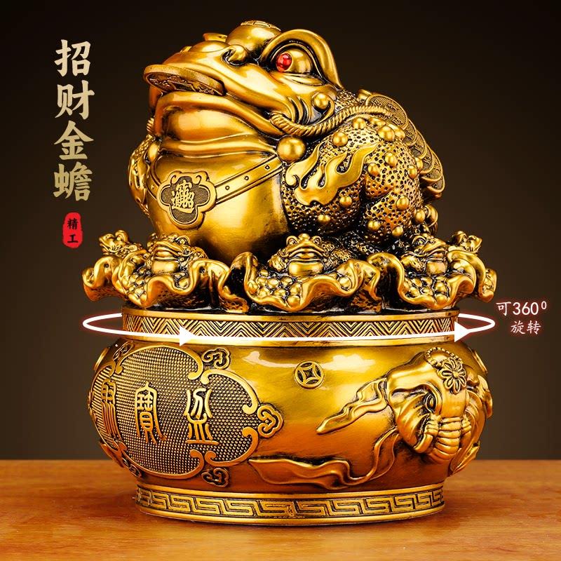 八方招财金蟾摆件蟾蜍聚财客厅玄关办公室前台装饰品店铺开业送礼