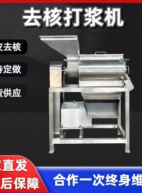 厂家直销全自动商用芒果双通道打浆机 青梅山楂芒果去皮去核打浆