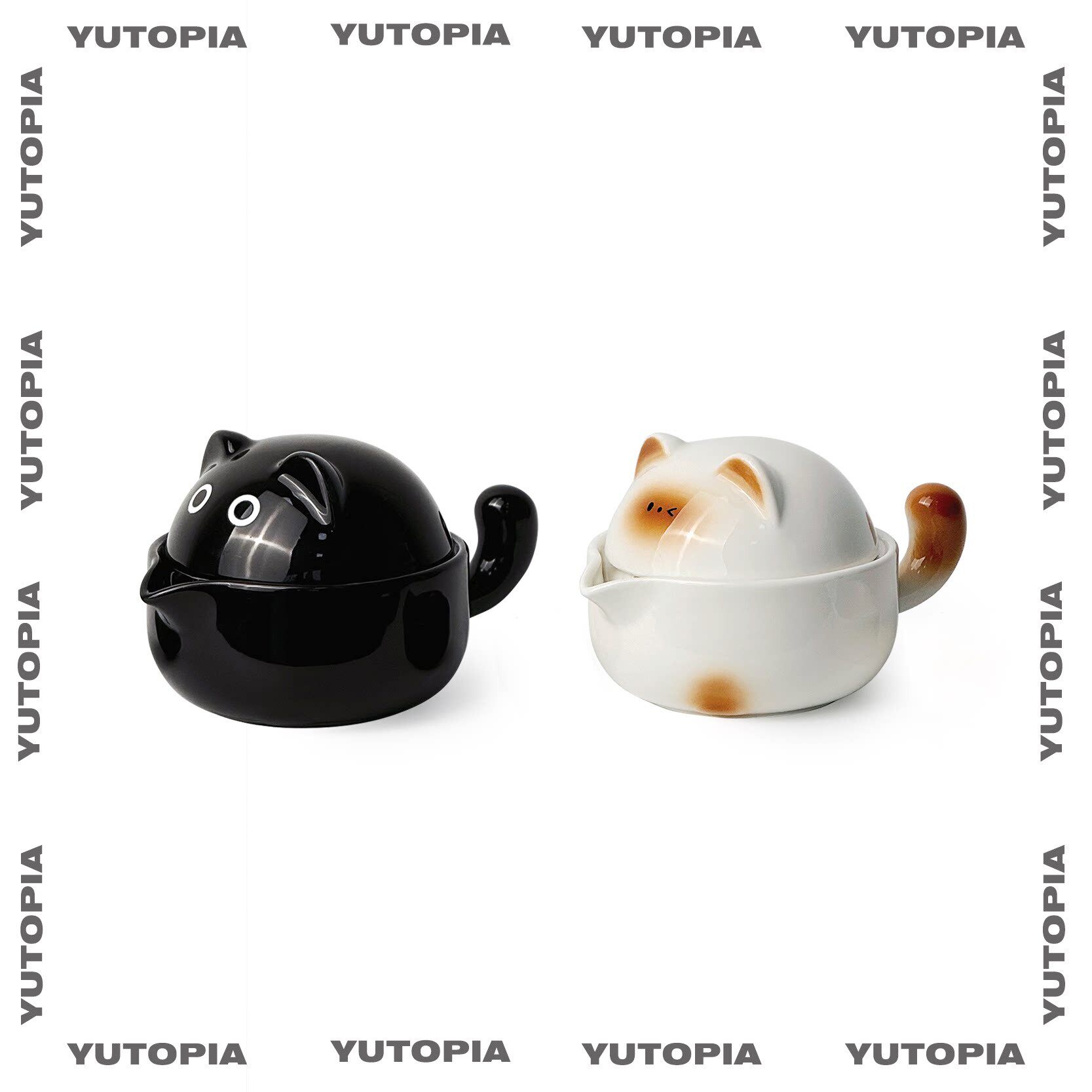 屿轩泰国猫旅行茶具可爱可携式茶具茶杯套装户外露营一人饮泡茶壶