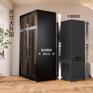 金属衣柜家用卧室出租屋出租房钢架结实耐用防尘组合防潮落地简易