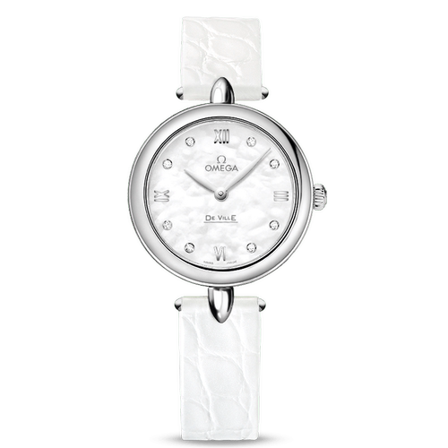 盒证[9.8新]欧米茄碟飞系列石英手表女表424.13.27.60.55.001