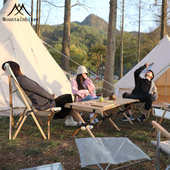 山之客户外实木折叠钓鱼椅沙滩野露营便携式 榉木蝴蝶椅子厂家直供