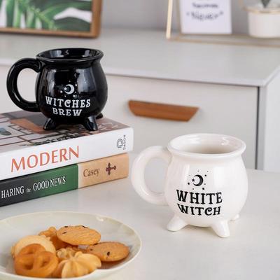 陶瓷巫婆咖啡杯鬼节女巫马克杯陶瓷万圣节马克杯Witches brew mug