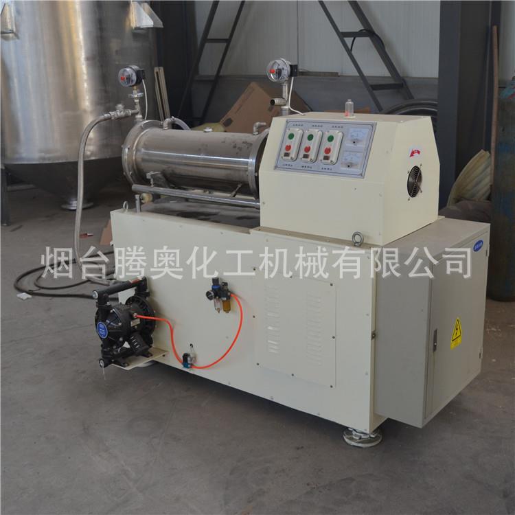 卧式砂磨机油漆涂料油墨色浆适用不锈钢卧式砂磨机纳米研磨机图片
