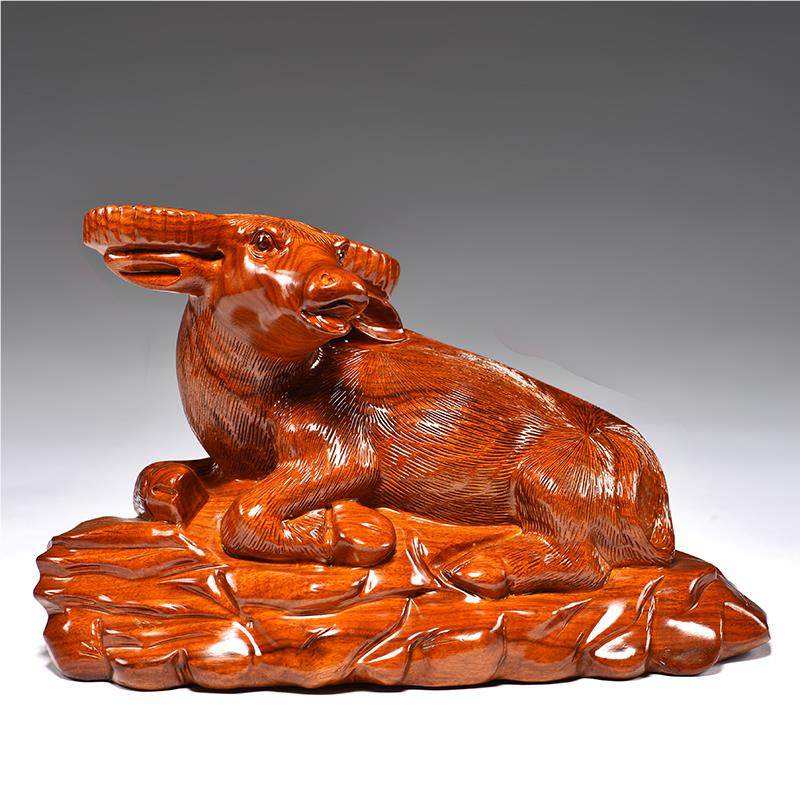 花木雕牛礼摆件GG 0969实木水牛气冲天家居装客厅办公梨饰公司店,家居饰品,落地摆件,淘宝优惠券,粉丝福利购,淘宝优惠卷