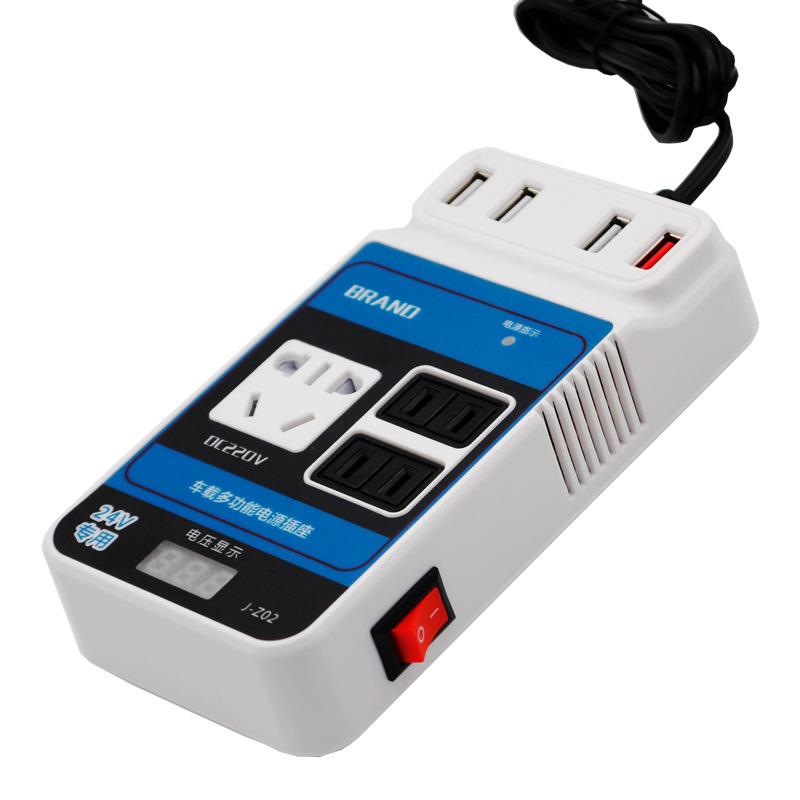 车载逆变器充电器12V/24V转110V/220V车充加上插座插板