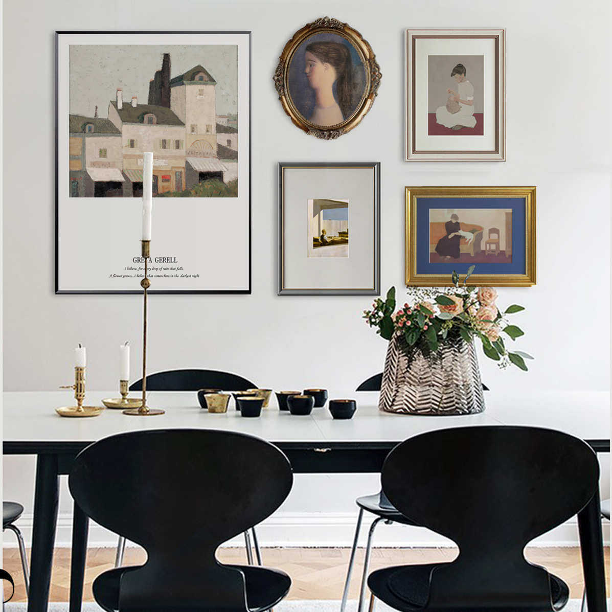 法式轻奢组合画餐厅客厅沙发背景墙欧式复古装饰画美式文艺风景画,家居饰品,现代装饰画,淘宝优惠券,粉丝福利购,淘宝优惠卷