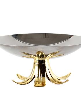 现代轻奢艺术果盘摆件酒店会所民宿样板房餐厅零食干果碗高级饰品