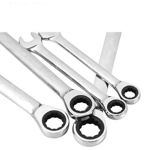 Chrome Vanadium Steel Ring Ratchet Wrench Reversible Double