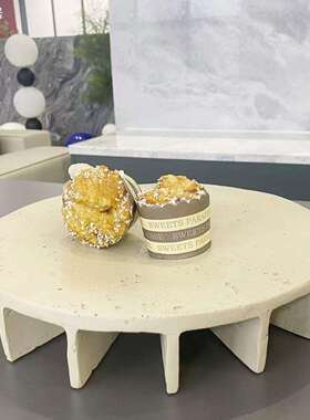 宅寂风创意树脂托盘摆件样板房书房中古风茶几收纳果盘工艺品摆设