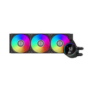 超频三 DA360 Pro ARGB数显屏一体式360CPU水冷散热器PWM温控风扇