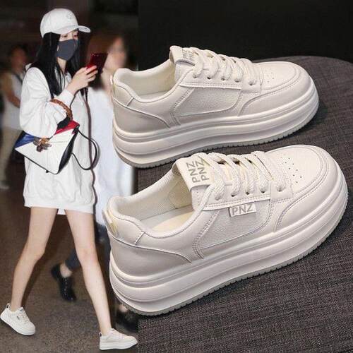 高智感穿搭厚底小白鞋女2026新款松糕春秋女鞋运动透气休闲0930k