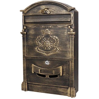 欧式信箱外家用别室墅挂墙创意报箱带复邮箱防锁雨摆古件邮HC-001