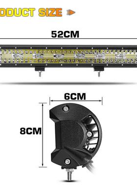 20英寸420W LED bar长条灯中间一字汽车工作灯越野车中网射灯改装