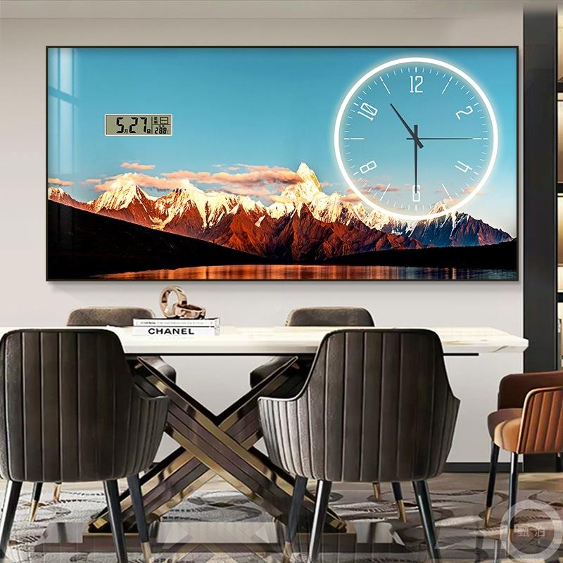 背有靠山表音大尺寸电表箱装饰画电子AFA静万年历钟画配电箱遮挡