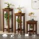 中式 花架置物架竹花盆架客厅绿萝花架子室内落地花台复古花几单个