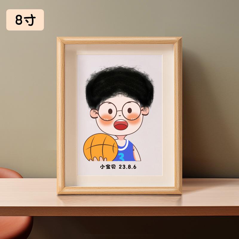 纪念品diy宝宝胎发DIY亲子装饰画