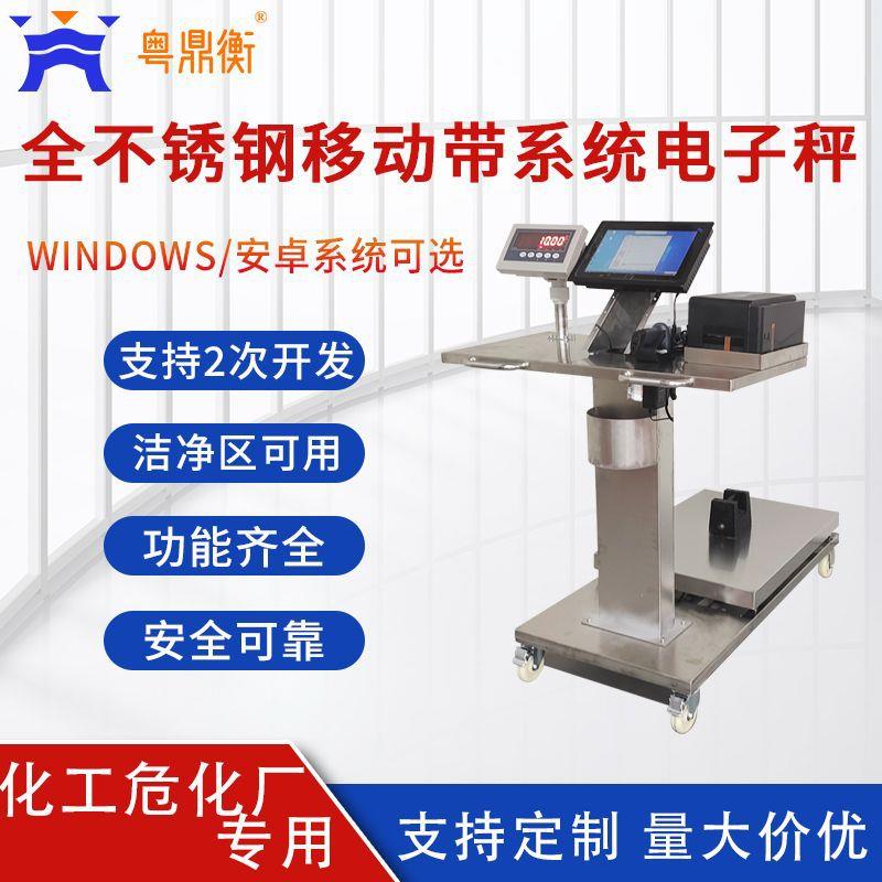 智能电子秤触屏带系统移动称重多功能不锈钢300kg电子秤一体机