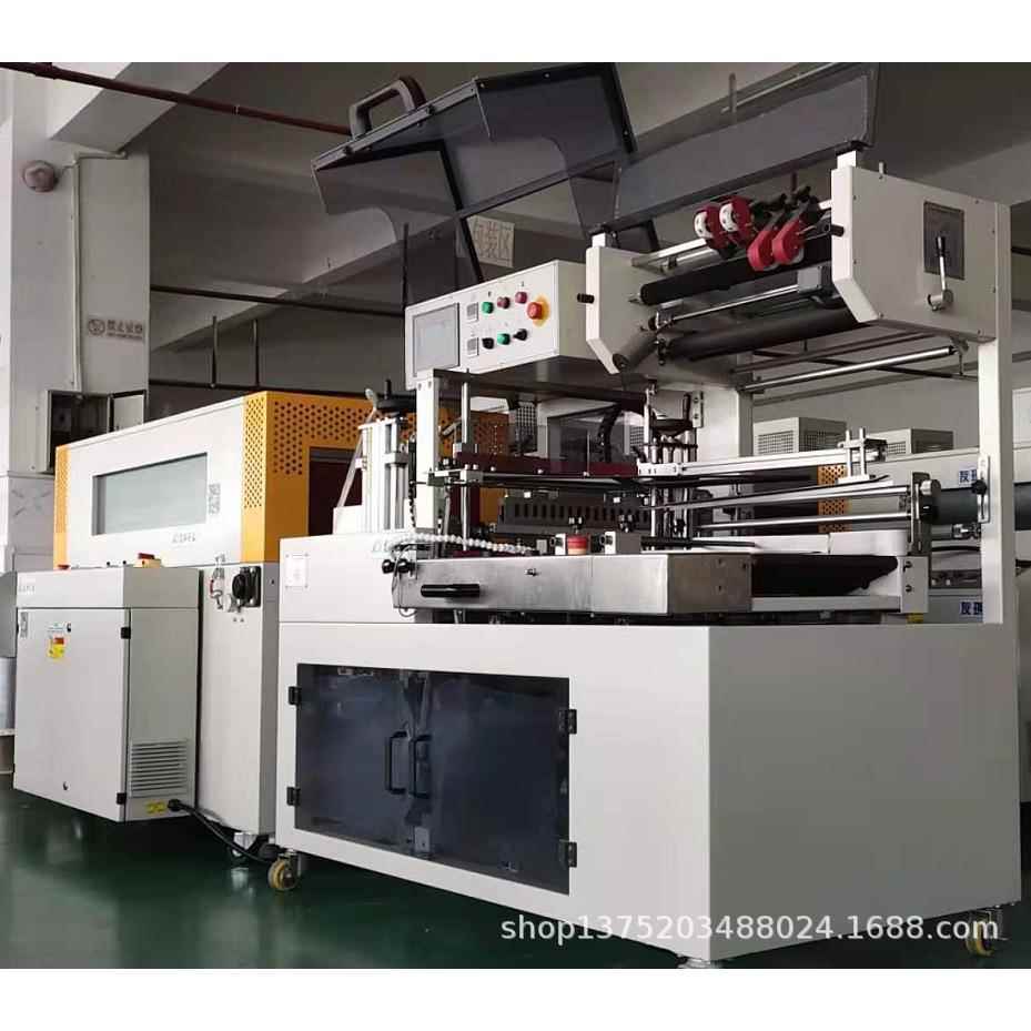 过膜收缩机 边封切收缩包装机 过塑热收缩机全自动边封切收缩机