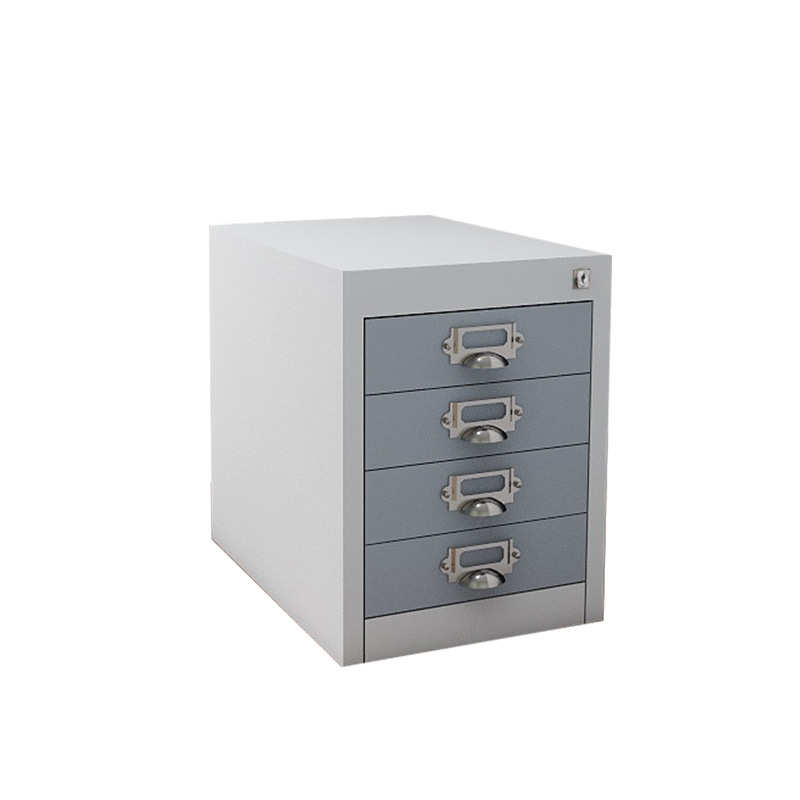 办公室储金属抽屉式柜资料锁桌面文件分层a4文件柜物收纳带收纳盒