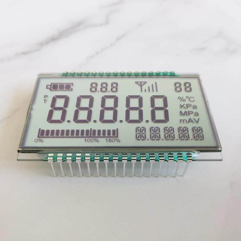 FSTN段码液晶屏温湿度压力仪表段码lcd米字8段式lcd显示屏QYF2968