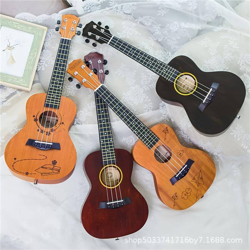 木制尤克里里21寸23寸初学者入门ukulele 四弦小吉他厂家直销