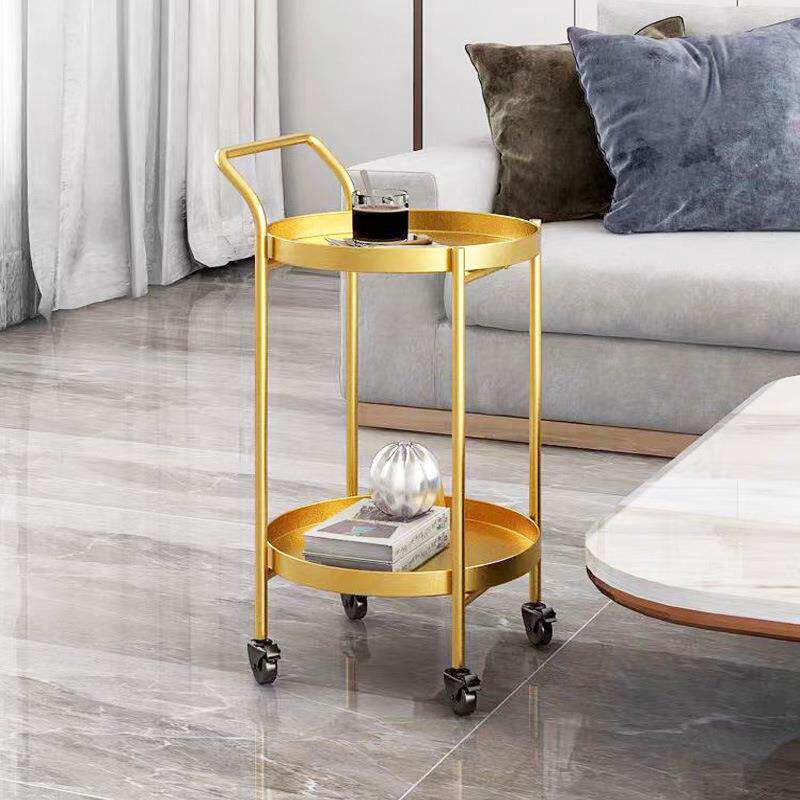 浴室置物小推车3层多功能收纳架带轮子储物落地置物架客厅金属架