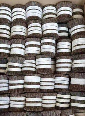 批发灰色纯马尾硬毛 采耳工具毛刷 工业毛刷  尺寸颜色都可订货