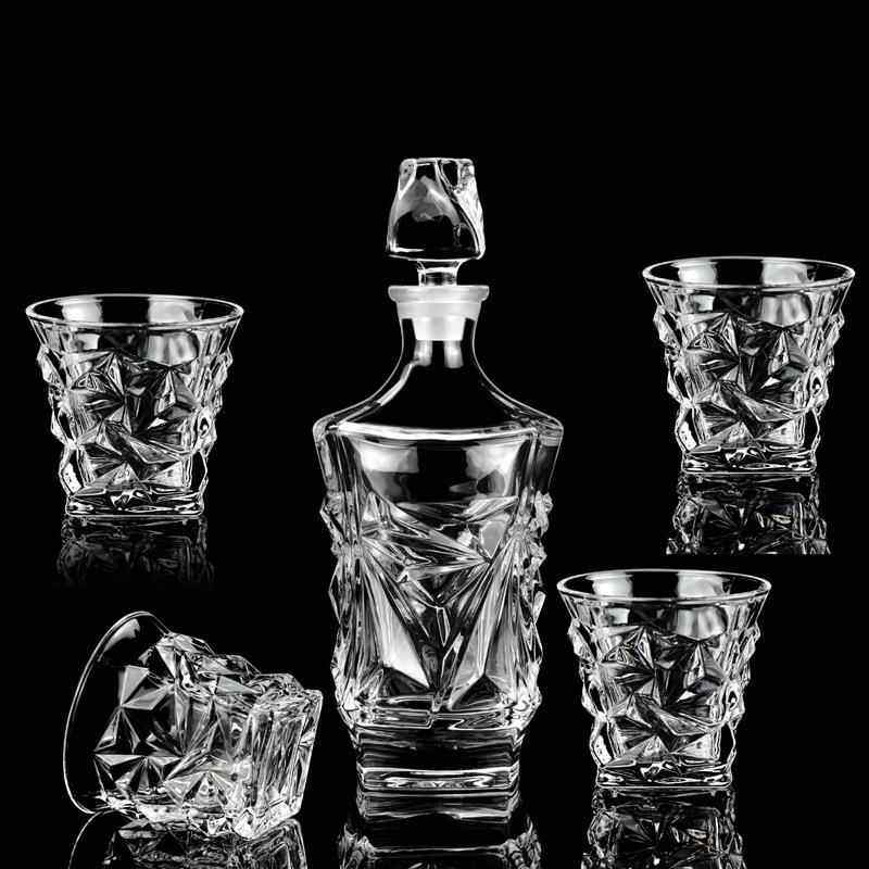 欧水樽晶玻璃酒式瓶醒酒酒器999-544家用带盖密封酒壶洋酒瓶红酒
