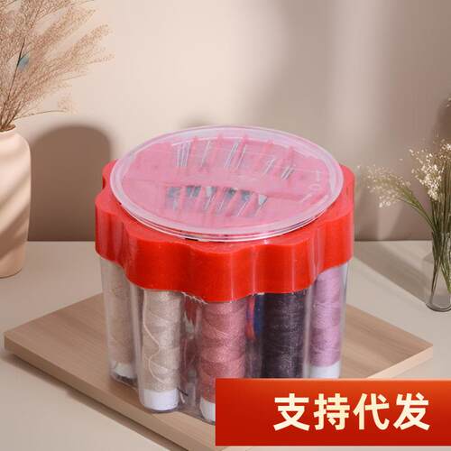 Korean-style portable home sewing kit, including thread, nee