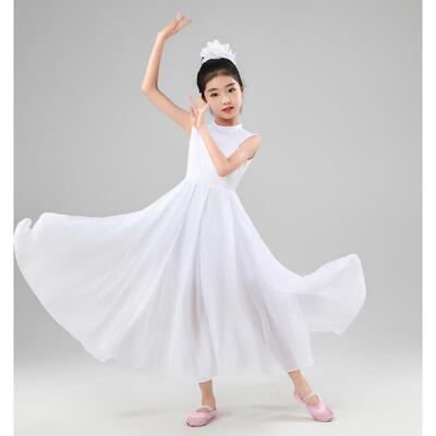 高档儿童演出服我我同大的祖和国古典摆裙艺考芭蕾舞新款芳华款现