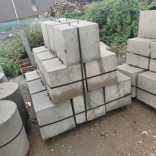 光伏水泥基础墩预制电力太阳能配重混凝土底座圆形方形实心避雷墩