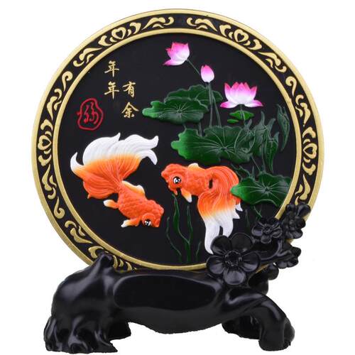 新款直销创意家居饰品活性炭雕红福字工艺摆件企业商务礼品个性化