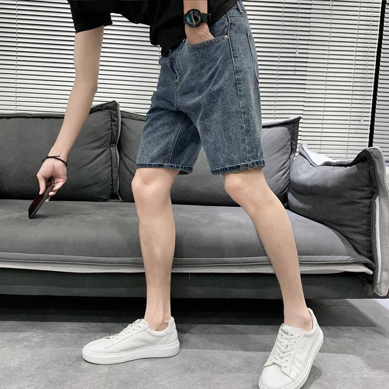 香港专柜牛仔短裤男2026春季宽松直筒潮流休闲裤子潮牌百搭五分裤